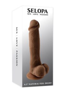 Selopa Natural Feel Dildo 6.5in - Chocolate