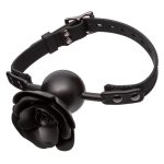 Forbidden Silicone Removable Rose Gag - Black