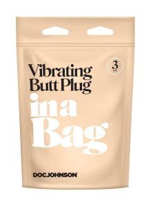 In a Bag Silicone Vibrating Butt Plug 3in - Black