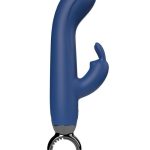 PrimO Rabbit Rechargeable Silicone Vibrator - Navy