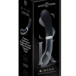 Secret Kisses Glass G Rechargeable Silicone Wand - Black/Clear