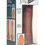 Jock Dual Density Uncut Dildo with Balls 8.75in - Caramel