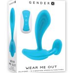 Gender X Wear Me Out Rechargeable Silicone Panty Vibe with Remote - Blue