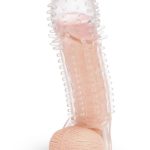 Size Up Texured Clear View Penis Extender with Ball Loop 1.5in