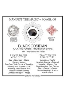 Warm Human Black Obsidian