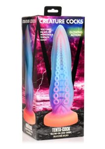 Creature Cocks Tenta-Cock Glow in the Dark Silicone Dildo - Multicolor