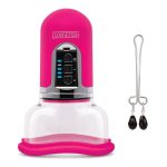 Lux Fetish Rechargeable 4 Function Auto Pussy Pump with Clit Stimulator - Pink