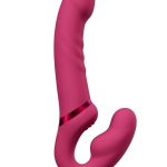 Lovense Lapis Rechargeable Silicone App Control Dual End Strapless Strap-On Vibrator - Magenta