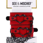 Sex and Mischief Amor Handcuffs - Red/Black