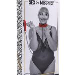 Sex and Mischief Amor Collar and Leash - Red/Black