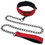 Sex and Mischief Amor Collar and Leash - Red/Black