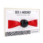 Sex and Mischief Amor Satin Ball Gag - Red/Black