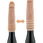 Dr. Skin Silicone Dr. Knight Rechargeable Thrusting Gyrating Vibrating Dildo 10.5in - Vanilla