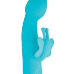 My Secret Butterfly Rechargeable Silicone Rabbit Vibrator - Aqua