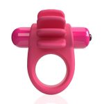 4B Skooch Vibrating Cock Ring with Clitoral Stimulator - Strawberry