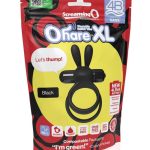 4B Ohare XL Rechargeable Silicone Rabbit Vibrating Cock Ring - Black