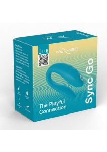 We-Vibe Sync Go App Control Rechargeable Silicone Couples Vibrator - Turquoise