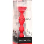 Bloomgasm Beaded Bloom 9X Rechargeable Silicone Beaded Rose Anal Vibrator - Red