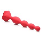 Bloomgasm Beaded Bloom 9X Rechargeable Silicone Beaded Rose Anal Vibrator - Red