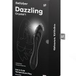 Satisfyer Dazzling Crystal 1 Glass Dildo - Black