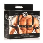 Master Series Rave Harness Elastic Chest Harness with Arm Bands - Large/Xlarge - Black/Gold