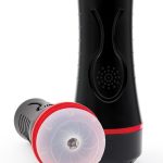 Envy Toys Squeezable Clear Clutch Vibrating Discreet Textured Stroker - Black