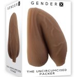 Gender X TPE Uncircumsized Packer Dildo - Chocolate