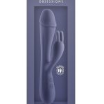 Obsessions Scarlett Rechargeable Silicone Rabbit Vibrator - Navy