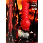 Creature Cocks Cujo Canine Silicone Dildo - Large - Red/Black