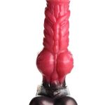 Creature Cocks Cujo Canine Silicone Dildo - Large - Red/Black