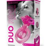 Bodywand Rechargeable Silicone Duo Ring with Clit Tickler - Pink