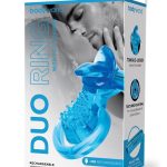 Bodywand Rechargeable Silicone Duo Ring with Clit Tickler - Blue