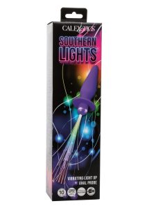 Southern Lights Rechargeable Silicone Vibrating Light Up Anal Probe - Purple