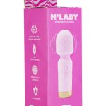 M`Lady Rechargeable Silicone Mini Vibrating Wand - Pink