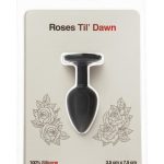 Roses Til Dawn Silicone Butt Plug - Small - Black