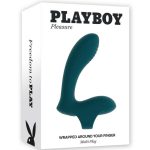 Playboy Wrapped Around Your Finger Silicone Rechargeable Finger Vibrator - Green