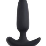 Selopa Black Beauty Rechargeable Silicone Vibrating Plug - Black