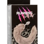 Running Wild Grey Tail Faux Fur Tail and Metallic Anal Plug - Grey