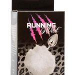 Running Wild Faux Fur Bunny Tail and Metallic Anal Plug - White