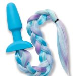 Whipsmart Silicone Plug 3.75in with Unicorn Tail - Blue