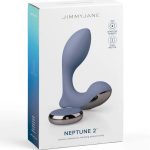 JimmyJane Neptune 2 Rechargeable Silicone Dual Vibrating P-Spot Massager - Blue