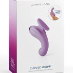 JimmyJane Curved Gripp Rechargeable Silicone Dual Stimulating Vibrator - Purple