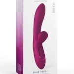 JimmyJane Solis Rabbit Rechargeable Silicone Dual Vibrator - Fuchsia