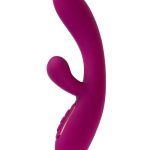 JimmyJane Solis Rabbit Rechargeable Silicone Dual Vibrator - Fuchsia