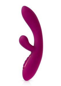 JimmyJane Solis Rabbit Rechargeable Silicone Dual Vibrator - Fuchsia