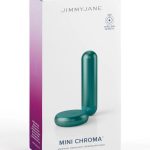 JimmyJane Mini Chroma Metal Rechargeable Bullet with Remote - Teal