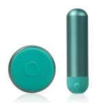 JimmyJane Mini Chroma Metal Rechargeable Bullet with Remote - Teal