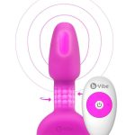 B-Vibe Rimming Petite Rechargeable Silicone Anal Plug with Remote - Fuchsia