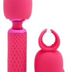 Nu Sensuelle Harlow Nubii Rechargeable Silicone Mini Heating Wand with Attachment - Pink