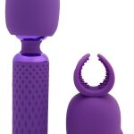 Nu Sensuelle Harlow Nubii Rechargeable Silicone Mini Heating Wand with Attachment - Purple